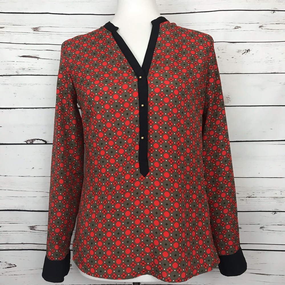 Banana Republic Long Sleeve Blouse Red Size XS